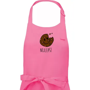 Kuchyňská zástěra Nejlepší přátelé - Sušenka a mléko - Pánská zástěra na vaření - Univerzální velikost ( Růžová )