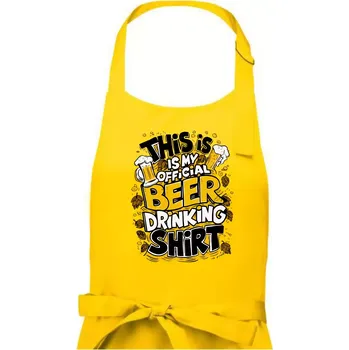 Kuchyňská zástěra This Is My Official Drinking Shirt - chmel - Dámská zástěra na vaření - Univerzální velikost ( Žlutá )