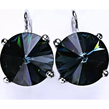 Náušnice Stříbrné náušnice Swarovski krystal Montana - NK1188 (Stříbrné náušnice se Swarovski krystalem)