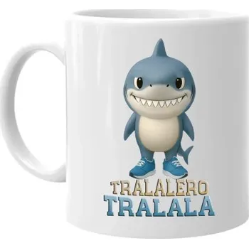 Žertovný předmět Tralalero Tralala Baby Bubu - Italian Brainrot - žralok v botách - hrnek s potiskem- Tričkový.cz