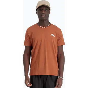 Pánské tričko Pánské tričko Alpha Industries Basic Small Logo hazel brown