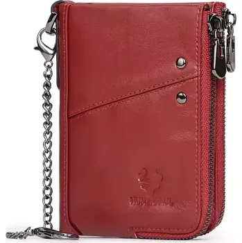 Humerpaul kožená peněženka s řetízkem Quiot Červená