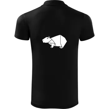 Pánská košile Origami kapybara - Polokošile Victory sportovní (dresovina) - S ( Černá )