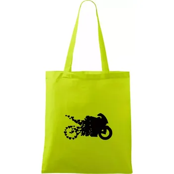 Moto love - Taška bavlněná - 42 x 38 cm ( Limetková )