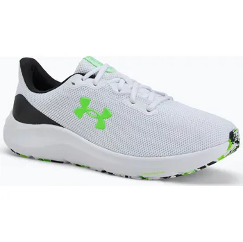 Pánská sportovní obuv Pánské běžecké boty Under Armour Charged Pursuit 4 white/black/hyper green