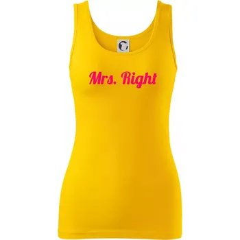 Dámské tričko Mrs Right - Dámské tílko - XS ( Žlutá )