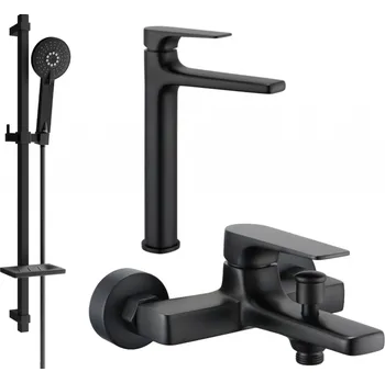 Vodovodní baterie Mexen Lynx DQ40 sada vanová, černá - 745913DQ40-70 Bateriové soupravy