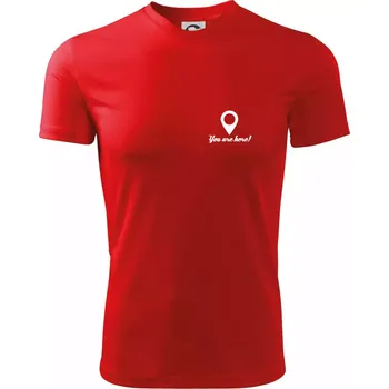 You are here - Pánské triko Fantasy sportovní (dresovina) - XL ( Červená )