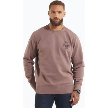 Pánská mikina Pánská mikina Pitbull Bite Me Crewneck Sweatshirt washed burgundy