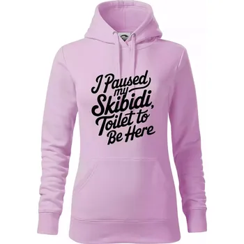 Dámská mikina I Paused My Skibidi Toilet to be Here - Mikina dámská Cape s kapucí - XS ( Orchid )