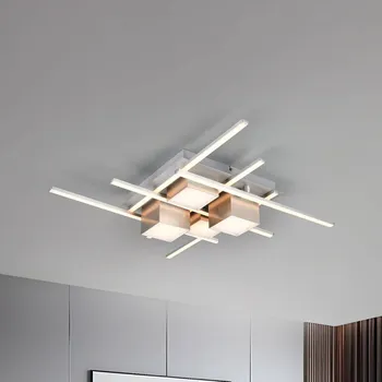 Trio Lighting LED stropní svítidlo Roger, coffee, kov, CCT, dálkové ovládání káva hnědá LED 35 W celkem - Doprava zdarma