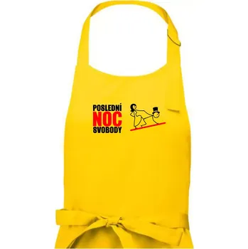 Kuchyňská zástěra Poslední noc - Pánská zástěra na vaření - Univerzální velikost ( Žlutá )