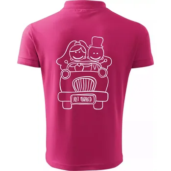 Pánská košile Svatební auto - Polokošile pánská Pique Polo 203 - 5XL ( Purpurová )