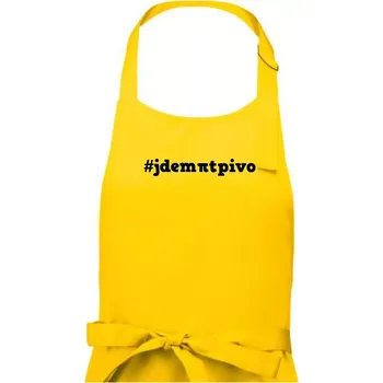 Kuchyňská zástěra Jdem pít pivo - Pánská zástěra na vaření - Univerzální velikost ( Žlutá )