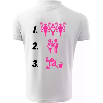 Pánská košile Před a po žena - Polokošile pánská Pique Polo 203 - 3XL ( Bílá )