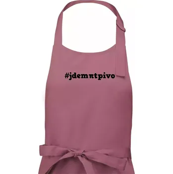 Kuchyňská zástěra Jdem pít pivo - Dámská zástěra na vaření - Univerzální velikost ( Starorůžová )