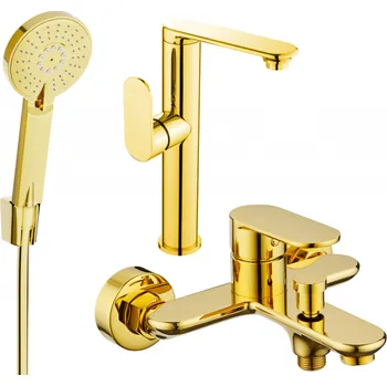 Vodovodní baterie Mexen Milo R40 vanová sada, zlatá - 713153R40-50 Bateriové soupravy