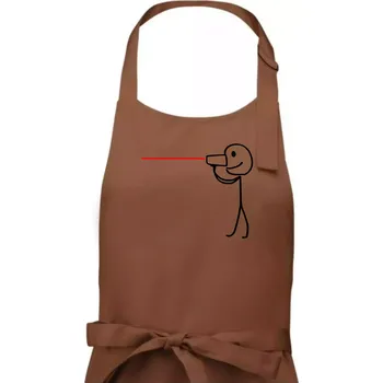 Kuchyňská zástěra Láska telefon - Pánská zástěra na vaření - Univerzální velikost ( Kakaová )