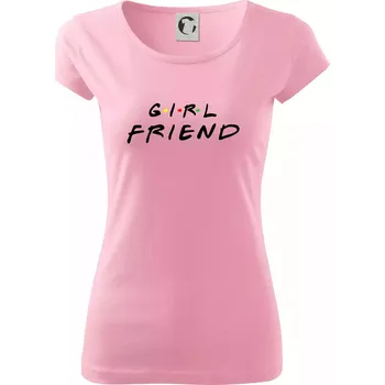 Dámské tričko Girl Friend - Dámské triko Pure - S ( Růžová )