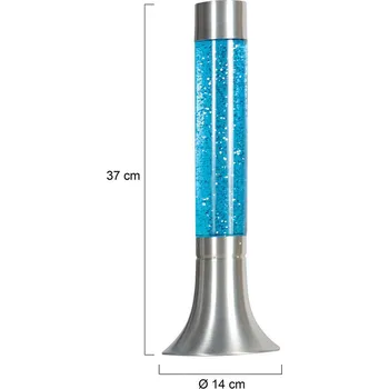 Lampička Steinhauer Stolní lampa Volcan 4188, ocel, efekt glitru, E14 - Ø podstavec 14 cm ocel, čirá 1 x 25 W LED - Doprava zdarma
