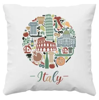 Žertovný předmět Italy - Itálie - polštář s potiskem- Tričkový.cz
