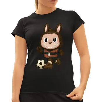 Žertovný předmět Plyšový Maskot Bubu Fotbalista - dámské tričko s potiskem pro fanoušky Labubu- Tričkový.cz