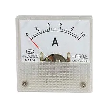 Analogový panelový ampérmetr 91C4 10A DC, s bočníkem