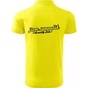 Pánská košile Jsem sympaťák - ohrožený druh - Polokošile pánská Pique Polo 203 - 5XL ( Citrónová )