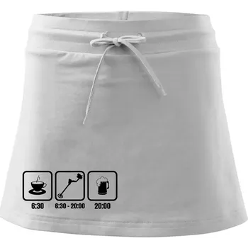 Dámská sukně Káva detektor pivo - Sportovní sukně - two in one - M ( Bílá )