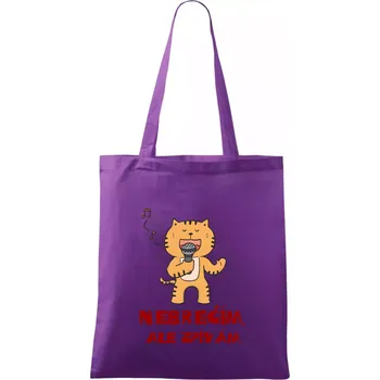 Nebrečím, ale zpívám - Taška bavlněná - 42 x 38 cm ( Fialová )