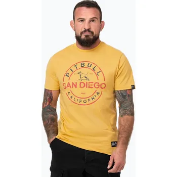 Pánské tričko Pánské tričko Pitbull San Diego Ins. pale yellow