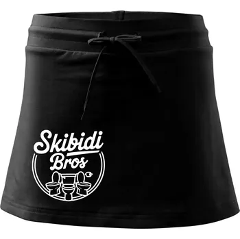 Dámské oblečení Skibidi bros - Sportovní sukně - two in one - L ( Černá )