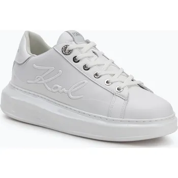 Dámská obuv Dámské boty KARL LAGERFELD Kapri Signia Shine white leather/mono