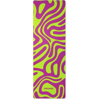 podložka na cvičení Podložka na jógu/fitness FORCEBAND Abstract Violet 4 mm violet/lime
