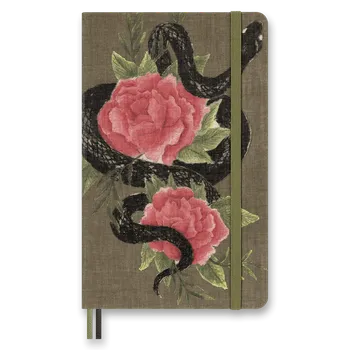 Blok Zápisník Moleskine Snake Roses - L, linkovaný
