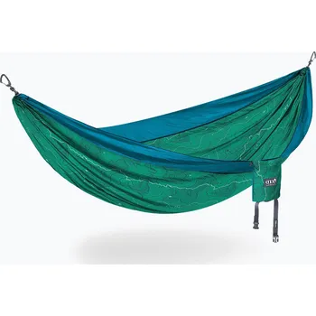 Houpací síť ENO DoubleNest Print Giving Back PCT topo pct/teal turistická houpací síť