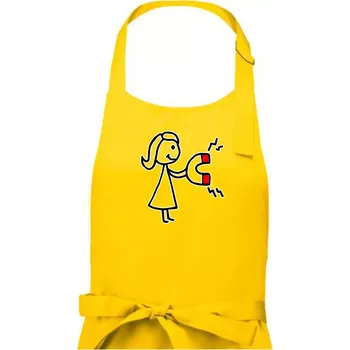 Kuchyňská zástěra Láska magnet - Dámská zástěra na vaření - Univerzální velikost ( Žlutá )