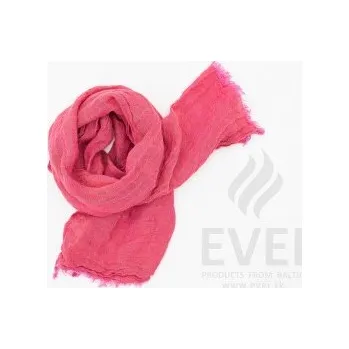 Šátek DOMĽANU Růžová lněná šála, 100 % len