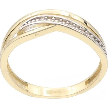 Prsten Zlatý prsten se zirkony AZR2034, vel. 56, 2.2 g (585/1000)