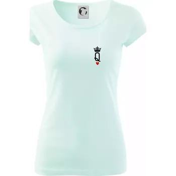 King & Queen logo na prso - Dámské triko Pure - XS ( Frost )