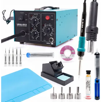 Páječka Pájecí stanice s horkovzdušnou pistolí YIHUA 852 s kompresorem, sada příslušenství + CÍN