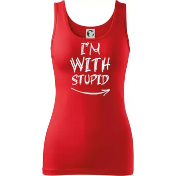Iam with stupid - Dámské tílko - M ( Červená )