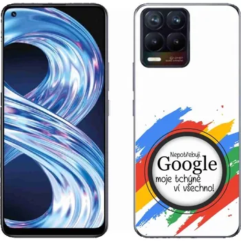 Pouzdro na mobilní telefon Gelový kryt mmCase na Realme 8 Pro - tchýně ví všechno bílé pozadí