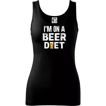 Dámské tričko Iam on a beer diet - Dámské tílko - 2XL ( Černá )