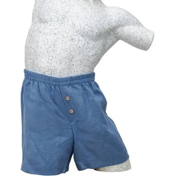 Trenýrky Pánské lněné trenky, modrá modrá M