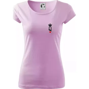 Dámské tričko King & Queen logo na prso - Dámské triko Pure - XS ( Orchid )