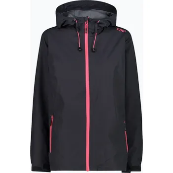 Dámská bunda do deště CMP 39X6636 Fix Hood anthracite/gloss