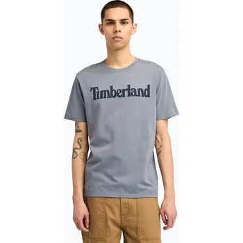Pánské tričko Pánské tričko Timberland Tfo Wordmark Logo folkstone grey