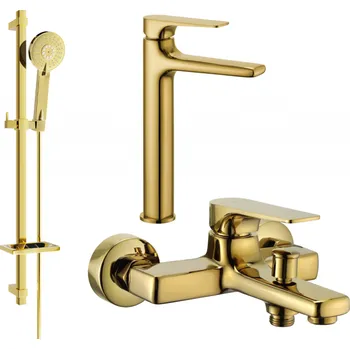 Vodovodní baterie Mexen Lynx DQ40 vana sada, zlatá - 745913DQ40-50 Bateriové soupravy