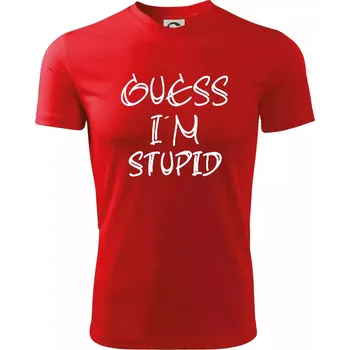 Pánské tričko Guess iam stupid - Pánské triko Fantasy sportovní (dresovina) - 2XL ( Červená )